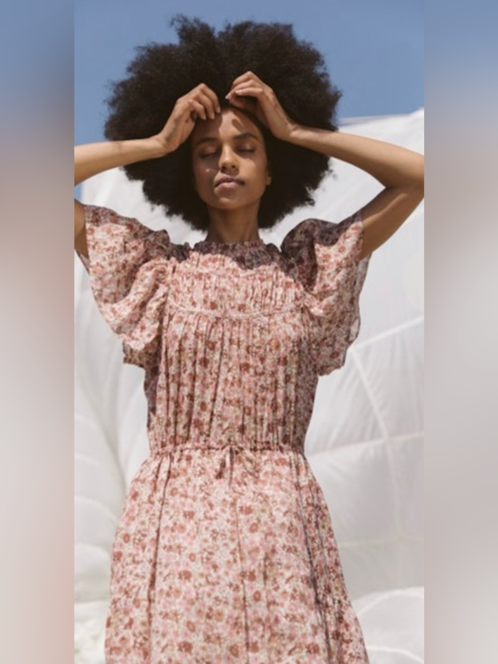 Trovata Birds of Paradise “Nancy” Dress Small (“Canyon,” Pink and mauve color)